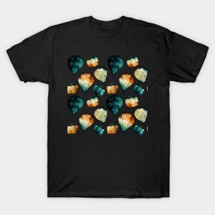Watercolor Starry Sky, Air Balloons and Bags T-Shirt